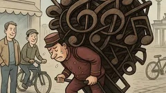 Witz: Gepäckträger: Wie schwer Musik sein kann