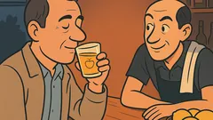 Witz: Ein Mann bestellt immer nur Apfelsaft