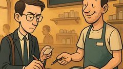 Witz: Ein Referendar steht an der Kasse