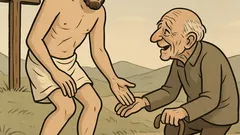 Witz: Steigt Jesus vom Kreuz und irrt…