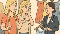 Witz: Zwei Blondinen stöbern nach Sommerkleidern