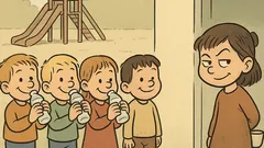 Witz: Alle Kinder trinken aus der Flasche...