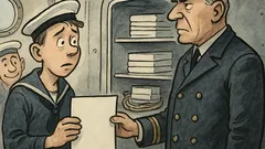 Witz: Herr Kapitän, der Antrag ist da!