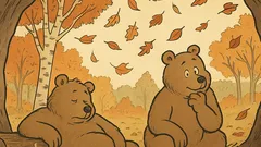 Witz: Zwei Bären im Herbst in Höhle