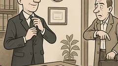 Witz: Ein Anwalt richtet seine Krawatte