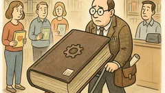 Witz: Ein Fachbuch-Erwerber betritt die Buchhandlung