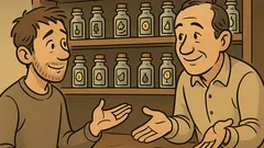 Witz: Ein Gratisprobenkunde fragt nach Persönlichkeit