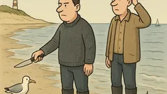 Witz: Ein Ostfriese mit Messer am Strand