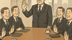 Witz: Der neue Direktor zu den Managern…