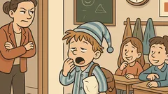 Witz: Fritzchen kommt zwei Stunden zu spät